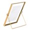 Modern Metal Floating Tabletop Photo Picture Frame with Glass Cover and Easel Stand